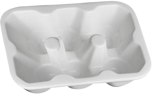 GRIRIW Contenitore per Uova in Ceramica 6 Scomparti Contenitore per Cucina e Frigorifero Colore Bianco Design Moderno e Capiente