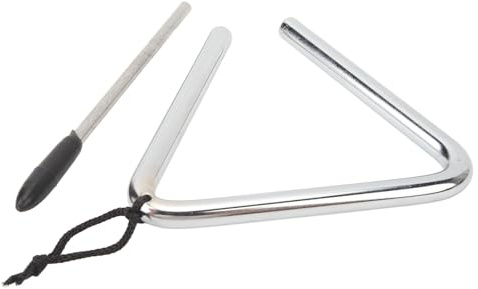 Taidda 4 Inch Musical Steel Triangle Durable Hand Percussion Instrument for Dinner Bell Music