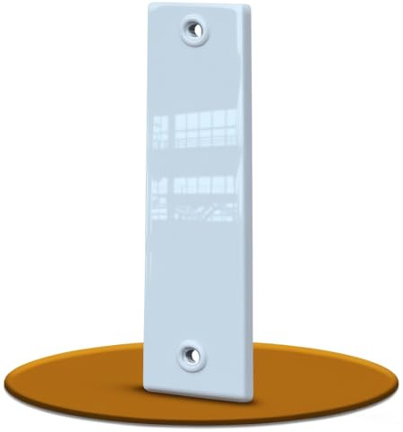 markiso® Rolladengurt Abdeckung geschlossen aus Aluminium [185 mm | 2 Stück] – Einfache Montage | Gurtwickler Blende aus hochwertigem Aluminium ohne Gurtauslass | Farbe Weiß Lochabstand 185mm