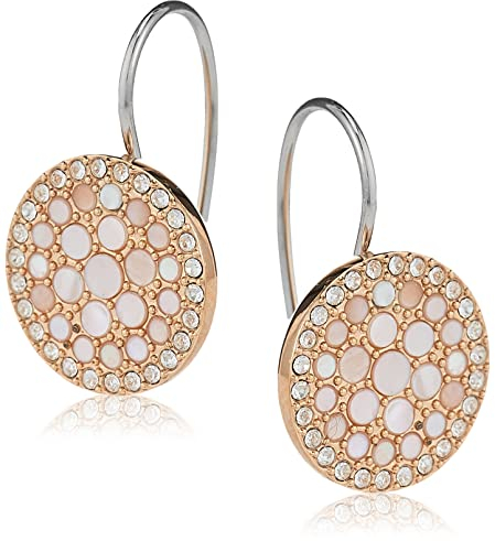 Fossil Ohrringe Für Frauen, 1,27 Cm Rose Gold Edelstahl-Ohrringe, JF01737791