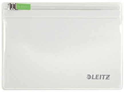 Leitz 2er-Pack Zip-Beutel (geeignet für Reiseutensilien, Gr. XS, PVC, Complete), Farblos, 40060000