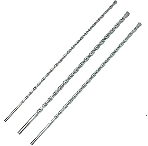 Dapetz ® 3pc Long Masonry Drills 400mm Masonry Wall Drilling Drill Bit for Concrete, Stone, Brick, Tile, Plastic, Ceramic and Wood 8,10 and 12mm