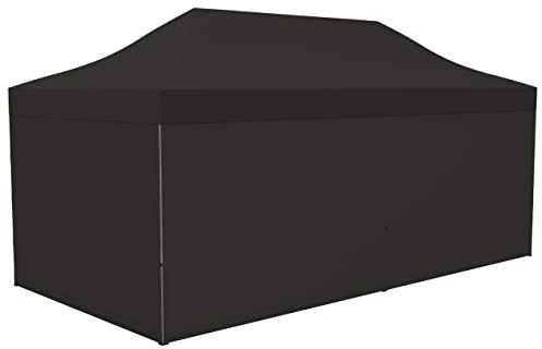 Vispronet Profi Faltpavillon Basic - 3x6 m in Schwarz - 4 Vollwände - Scherengittersystem - Farbe & Größe wählbar