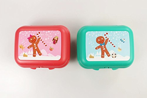 TUPPERWARE To Go Twins grün türkis + pastellorange Lebkuchen Brotdose Größe 2 Dose P 23997