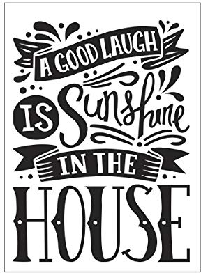 Darice A6 Prägeschablone A Good Laugh is Sunshine House, transparent