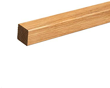 Quadratleiste Abschlussleiste Sockelleiste Eiche LACK Massivholz 20x20x2300mm