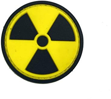 Atomic Radioaktiv Gelb PVC Airsoft Paintball Klettverschluss-Flecken Kader Patch