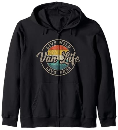 Van Abbigliamento Retro Felpa con Cappuccio