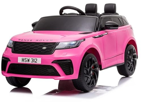 FINOOS Elektroauto Range-Rover. Velar 12V- Lizenziert - Rc Fernbedienung - Elektro Auto für Kinder - Kinderauto (Rosa)
