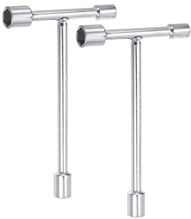 sourcing map 2pcs 3-Way Wrench, 8mm 10mm 12mm Socket T Handle for Repairing Bicycle, Automobile and DIY