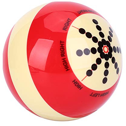 Luqeeg Portable Ball, 57.2mm Playing Ball Pool Billiard Ball, Standard Billiard Table Billiard Training Balls with 4 Points, Practice Training Assist Accessory for Pool Eight Ball