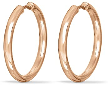 ESPRIT Damen-Creolen 925er Silber One Size, Roségold 32023013