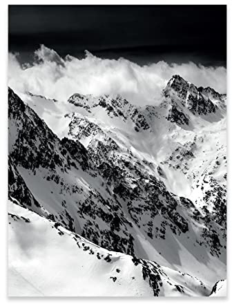 WallArena Poster Wand, Berge, | Ohne Rahmen XXL Wandposter Kunstdruck Fotoposter Wandbild Wandbilder Wand Bild auf Poster Wohnzimmer