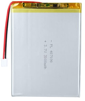 Uxney Batterie lithium-ion 3,7 V 3000 mAh 407090 avec connecteur PH 2 avec grille de 2,0 mm