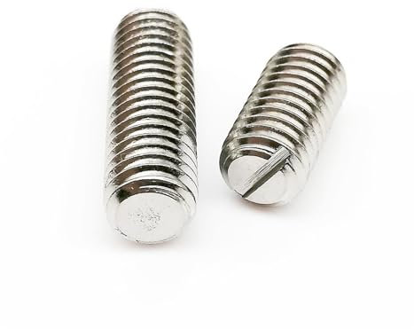 10 Stück M1,2 M1,4 M1,6 Länge 2–6 mm 304 Edelstahl Schlitzkopf Flachspitze Ende Kopflose Madenschraube Stellschraube (Color : 4mm, Size : 10pcs M1.6)