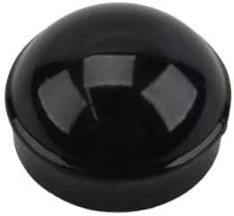 Ozark Fence - Chain Link Round Dome External Post Caps - Black Coated Die Cast Aluminum - 4 Pack - Fits 1-5/8 Round Metal Post