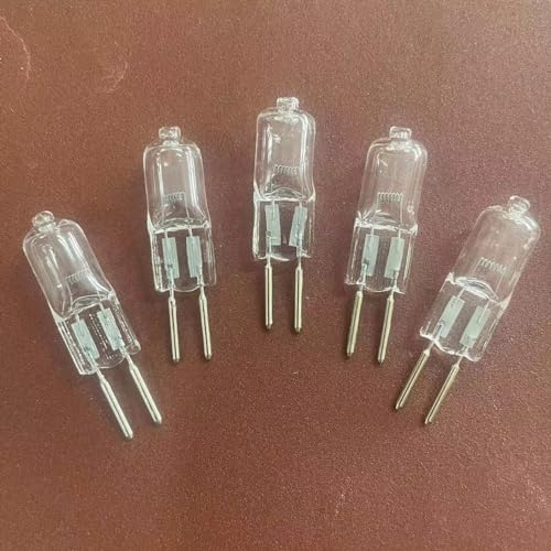 WYLIELAMSH 5PCS GY6.35 Double Pin Base 24V GY6.35 Projector Bulb Machine Tool Tungsten Halogen Light Bulbs,24V 75W