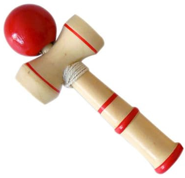 Holz Kendama Blue Ball Cup Toy klassisches Japanisches Ausgleichsqualifizierspiel Holzkenntnis Spielzeug,