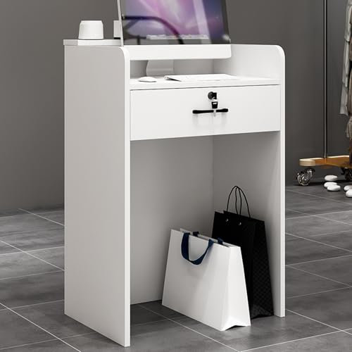 Kleiner moderner Empfangstresen mit abschließbarer Schublade, ideal für Büro, Lobby, Bar, Salon oder Einzelhandelsgeschäft