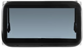 Fenêtre basculante pour caravane 700 x 400 mm – Design noir plat – Verre acrylique teinté – Store enrouleur intégré et moustiquaire – Épaisseur de paroi 28–40 mm – Idéal pour camping-car et caravane