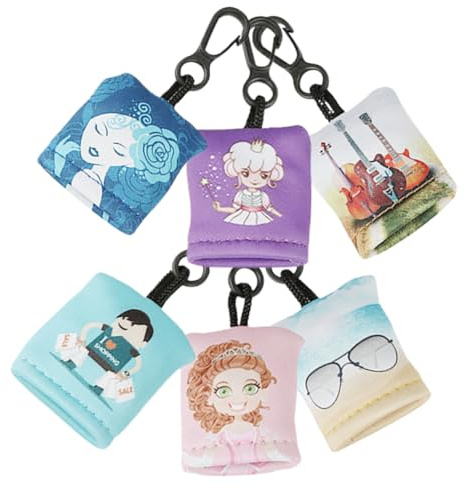 BCOATH Lot de 6 Lingettes en Tissu Doux pour Lunettes Portables, Chiffon de Nettoyage pour Écran et Lentille, Compact, Réutilisable, pour Paquet à Main ou Paquet Photo | Fibre Légère, Réutilisable et Pratique, pour Ordinateur et Objectif, à Glisser Paquet à Dos ou Paquet Photo
