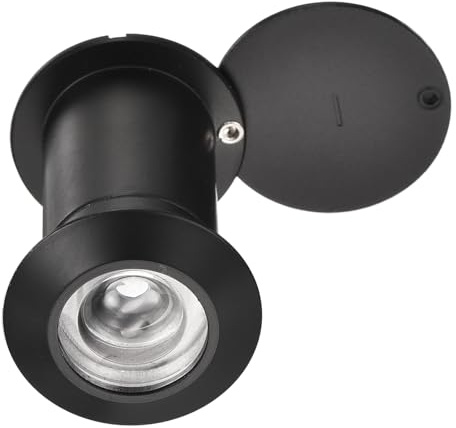 PATIKIL 15/16 Door Viewer Peephole 220-Degree Door Viewer Fits 1-3/4 to 2-15/16 Door Peep Hole with Rotating Privacy Cover for Home Office Hotel, Black