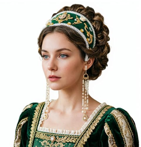 Anne Boleyn Haarreif, elisabethanisch, viktorianisch, königlich, Koronettkapuze, Tiarahut, Mittelalterliche Renaissance, Tudor-Königin, Kopfschmuck für Damen