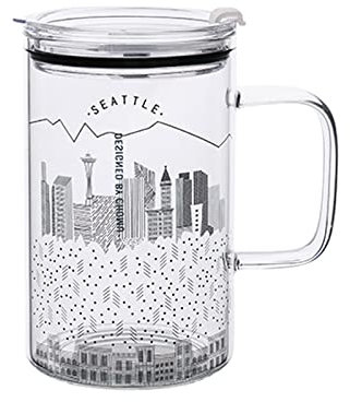 BCJMKDX Vasos de cerveza. Vaso de pinta personalizado, juego de vasos de vidrio de 2 piezas con asa, cristalería sin plomo de 33,8 oz con pajitas de gran capacidad