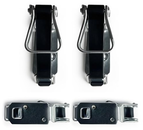 ORARTMM Toggle Clamp Fastener for Shovels, Brooms & Tools,Secure Grip with Catch Mechanism, Heavy-Duty Metal Clips & Rubber Band. Universal Mounting for Garage, Garden & Household