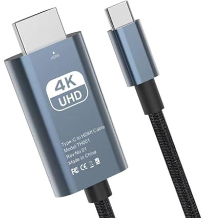Adattatore da USB C a HDTV, convertitore di tipo C a HDTV | Adattatore video HDTV 4K60Hz - Connettore del proiettore, cavo convertitore di telefoni cellulari, forniture TV per il monitor telefonico