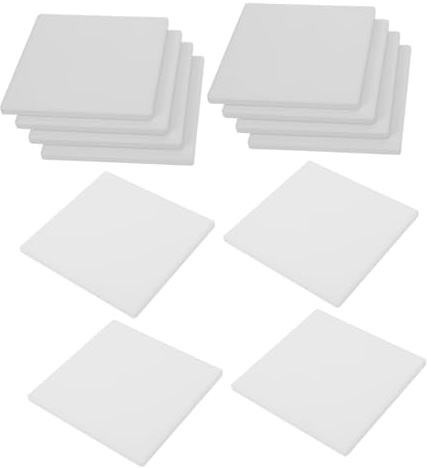 ABOOFAN 12PCS Unglazed Ceramic Coasters with Cork Backing Blank Square Tiles for DIY Painting Ink and Acrylic Pouring Art Projects Multipurpose Craft Tiles for Home Decor and Wedding Gifts
