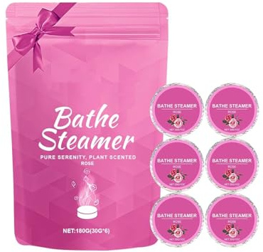 6er-Set Rosen-Aromatherapie-Badetabletten – Vielseitige Aromatherapie für Dusche, Badewanne oder Seifenschale für mehr Entspannung und Erfrischung.