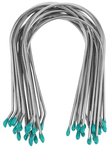 TOGEVAL 20pcs Stainless Steel U Shaped Securing Pins for Heated Hair Rollers Hot Curler Clips Compatible with Roller Quick Heating Replacement Pins for Hair Styling