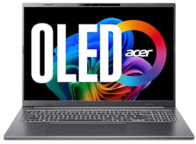 Acer Aspire 16 AI OLED (A16-52M-5565) AI Ordinateur portable, Copilot+ PC, écran 16 WUXGA+ OLED 120 Hz, Intel Core Ultra 5 226 V, 16 Go de RAM, SSD 1 To, carte graphique Intel Arc 130 V, Windows 11
