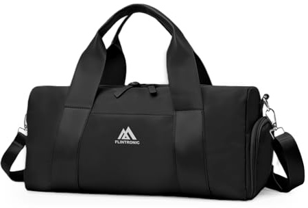 flintronic Borsone Palestra, Impermeabile Borsa da Viaggio Bambina, Borsa Sportiva con Scomparto Scarpe e Strato Umido, Borsone da Viaggio Duffel per Bambini (Nero)