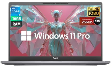 Dell Latitude 7400 14 FHD Business Laptop Computer, Intel Quad Core i5-8365U Notebook PC, 16GB DDR4 RAM, 256GB SSD, Backlit Keyboard, HDMI, Webcam, Windows11 Pro, Sliver (Renewed)
