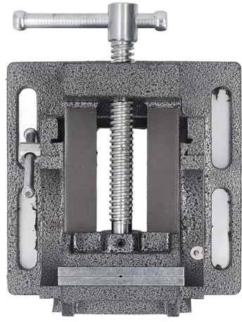 Fafeicy Étau de Presse pour Perceuse d'angle, Matériau en Acier moulé avec Réglage d'angle élevé, Serrage sécurisé pour Machinistes et Menuisiers