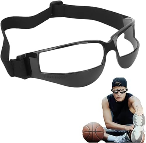 Basketball Dribble Brillen Sport Dribbelbrille Eyewear für Trainingshilfe | Bequeme Brille, Damen Herren Schützende Sport-Dribble-Spezifikationen, Verstellbar, Anti-Bogen, für Teenager, Erwachsene
