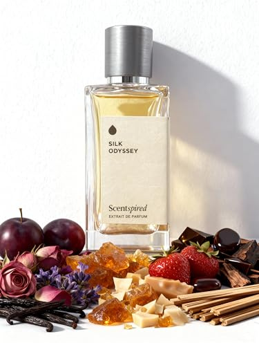 Silk Odyssey Unisex Long Lasting Extrait de Parfum Rose Vanilla 50ml | Long-lasting, premium Swiss 35% fragrance perfume oil. Gift box packaging.