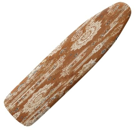 Copriasse da Stiro 140X45 Arancione Profonda Elastico Universale Per Tutte Le Assi Da Stiro, Resistente Al Calore - Cordoncino Di Fissaggio E Stretch-System - Facile Da Cambiare