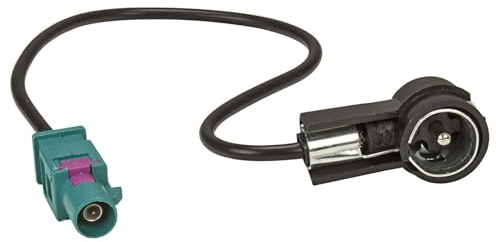tomzz Audio 1500-031 Fakra (M) Antenna adattatore spina a ISO (M) spina compatibile con Audi BMW Citroen Dacia Fiat Opel Peugeot Renault Seat Skoda VW
