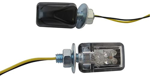 Universelle Blinklichter für Motorräder, E-Prüfzeichen, schwarz, mit Mikro-LED