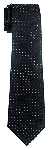 Retreez Corbata de microfibra con textura de cuadros para niño 8-10 años - Negro