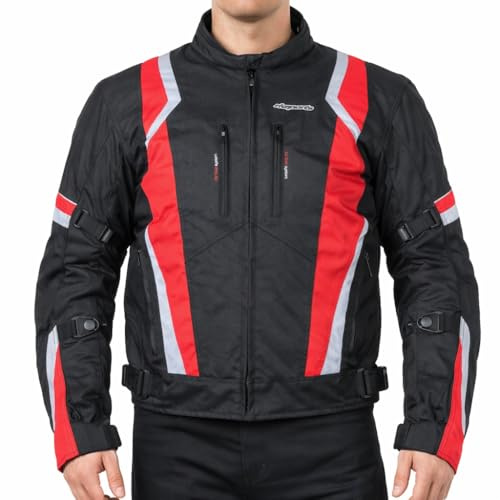 RKsports Kosta WATERPROOF MOTORCYCLE MOTORBIKE JACKET BLACK CE ARMORS