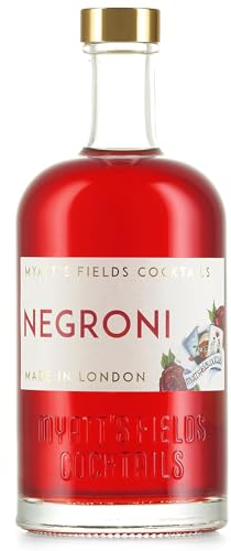 NEGRONI by Myatt's Fields | Bottled Cocktail with London Dry Gin, Vermouth & Campari – 27.6% ABV, 500ml, Ready to Serve, Vegetarian
