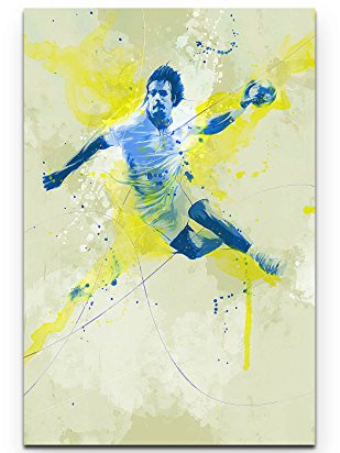 Paul Sinus Art Handball 90x60cm auf Leinwand gespannt fertig zum aufhängen