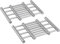 COM-FOUR® 2X Salvamanteles Acero Inoxidable - Salvamanteles para Olla, sartén y Wok - Extensible Aprox. 22-38 x 20 x 1.8 cm (2 Piezas)