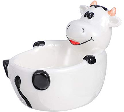 HEMOTON Keramikschale Kuh Design 5.5 Zoll | Cartoon Tierform Müslischüssel Für Frühstück Dessert Und Snacks | Leichte Lebensmittelbehälter Für Zuhause Restaurant Und Party