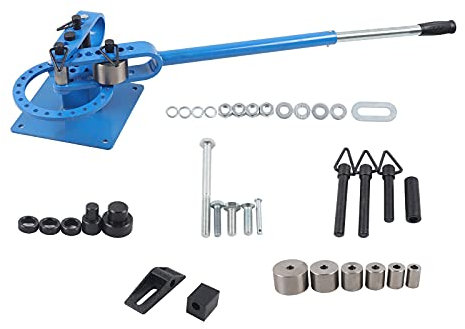 Rohrbieger Manuelle Rohrbiegemaschine mit 7 Matrizen 25-75 mm 112 cm Griff Rohrbiegegerät Handrohrbieger