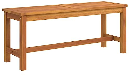 vidaXL Panca da Giardino 110x35x45 cm in Legno Massello di Acacia, Panca, panchina, Seduta da Giardino, Seduta, Panca da Esterno, Seduta per Esterni